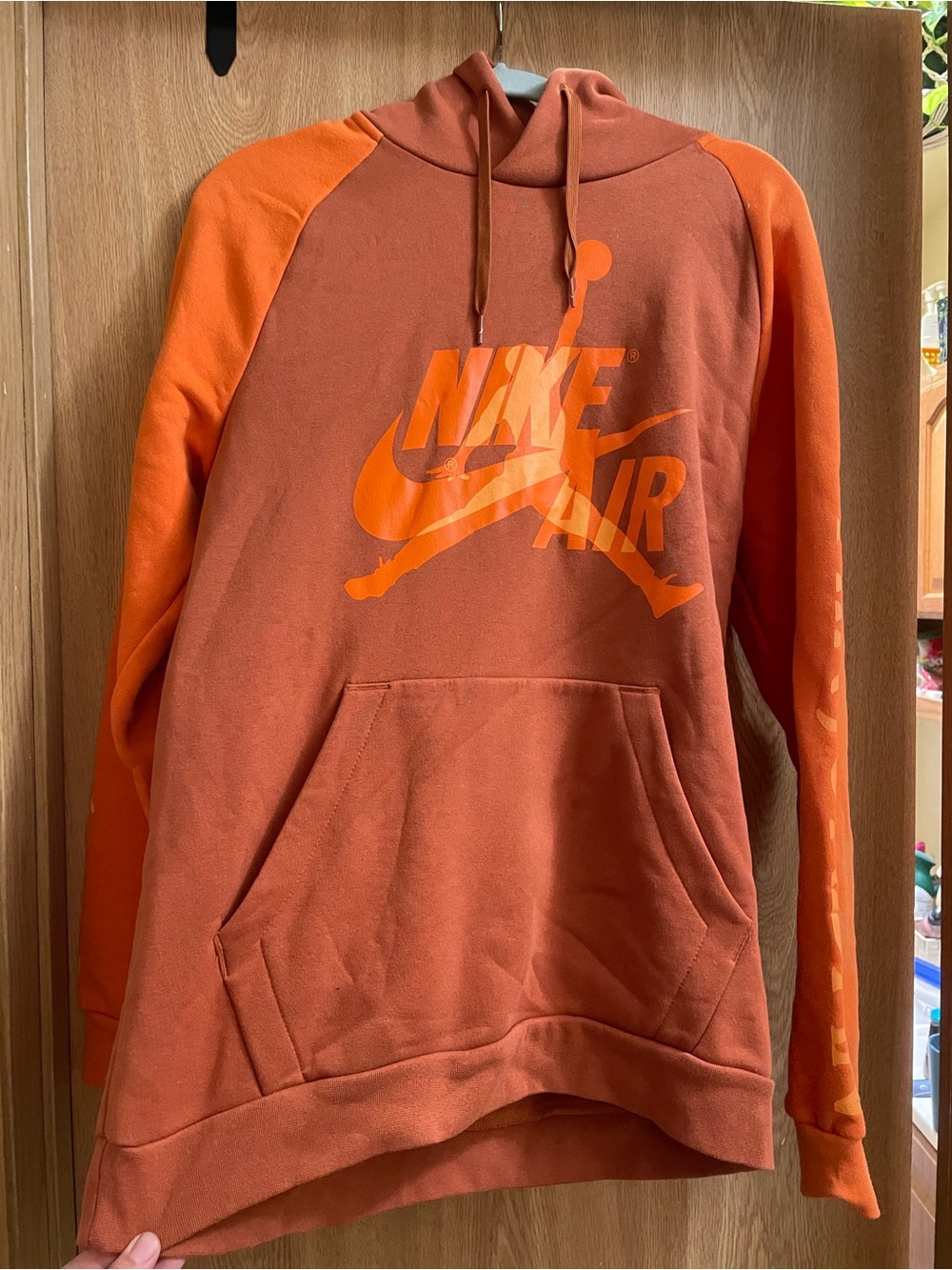 Jordan Men’s Orange Crewneck Pullover Sweatshirt